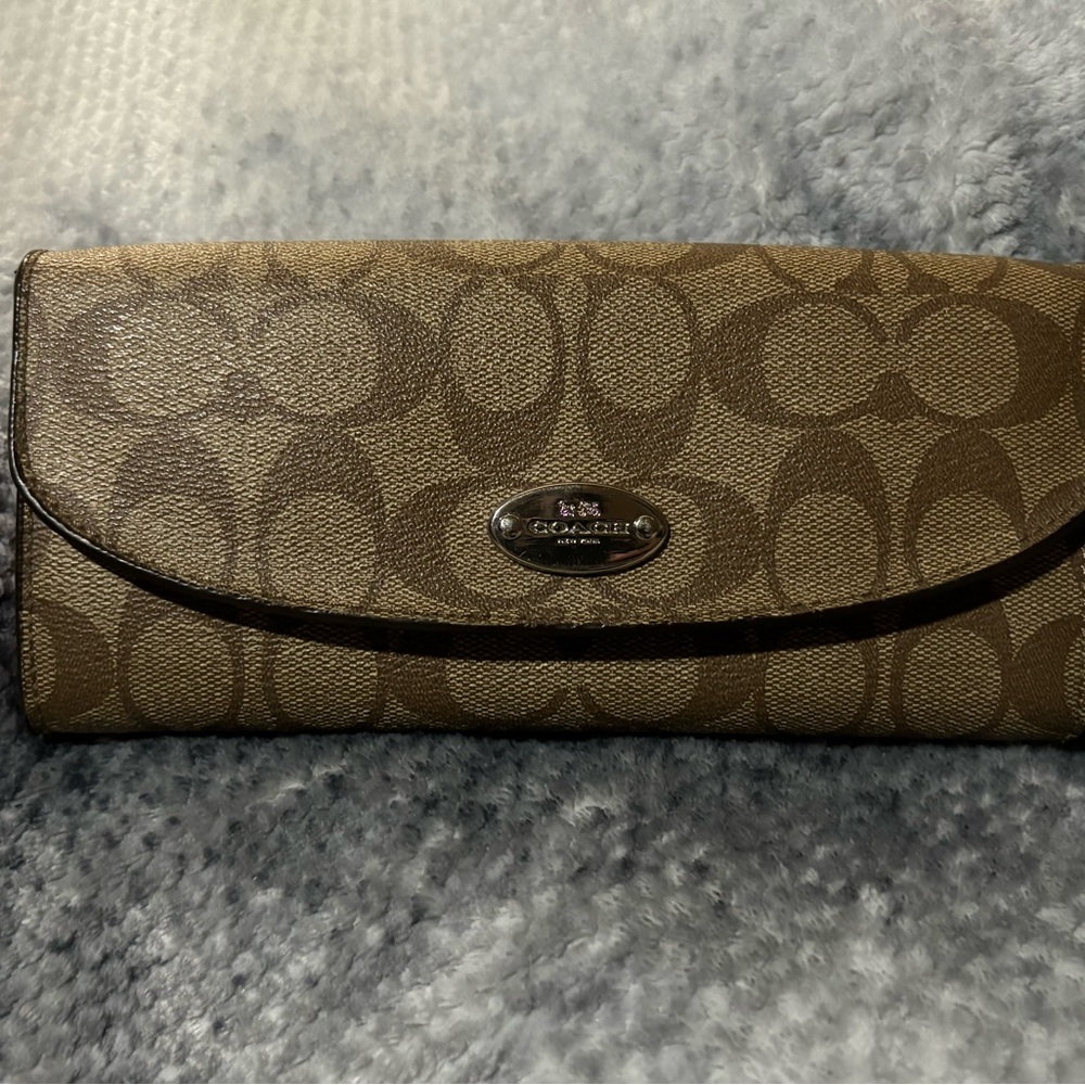 Coach Brown and Red/Orange Women’s Wallet